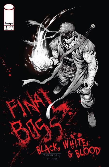 FINAL BOSS #1 BLACK WHITE AND BLOOD REPRINT CVR C TYLER KIRKHAM GRAFFITI VAR (MR)