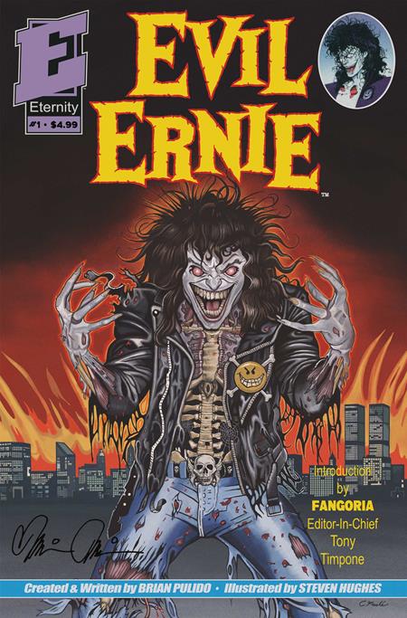 EVIL ERNIE #1 35TH ANNIVERSARY FACSIMILE EDITION CVR D ERIC MACHE SIGNED EDITION SIGNED BY BRIAN PULIDO VAR