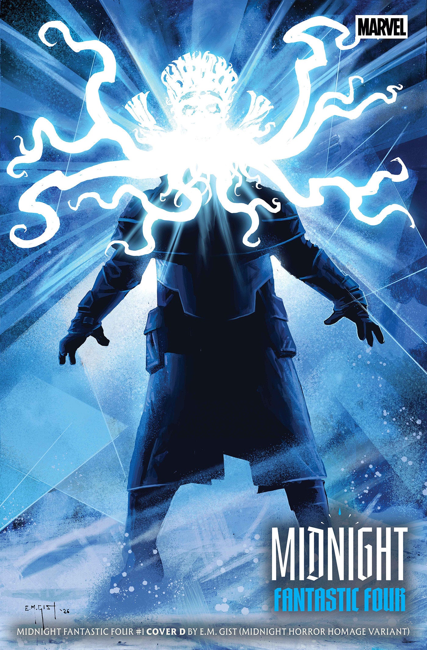 MIDNIGHT FANTASTIC FOUR #1 COVER D E.M. GIST MIDNIGHT HORROR HOMAGE VARIANT